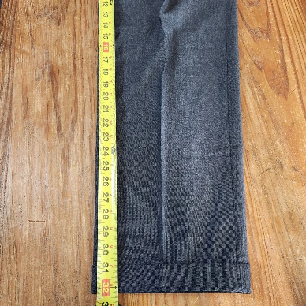 Bleiche Switzerland John Edward Mens Double Breasted Wool Suit 44R Pleats Cuffed